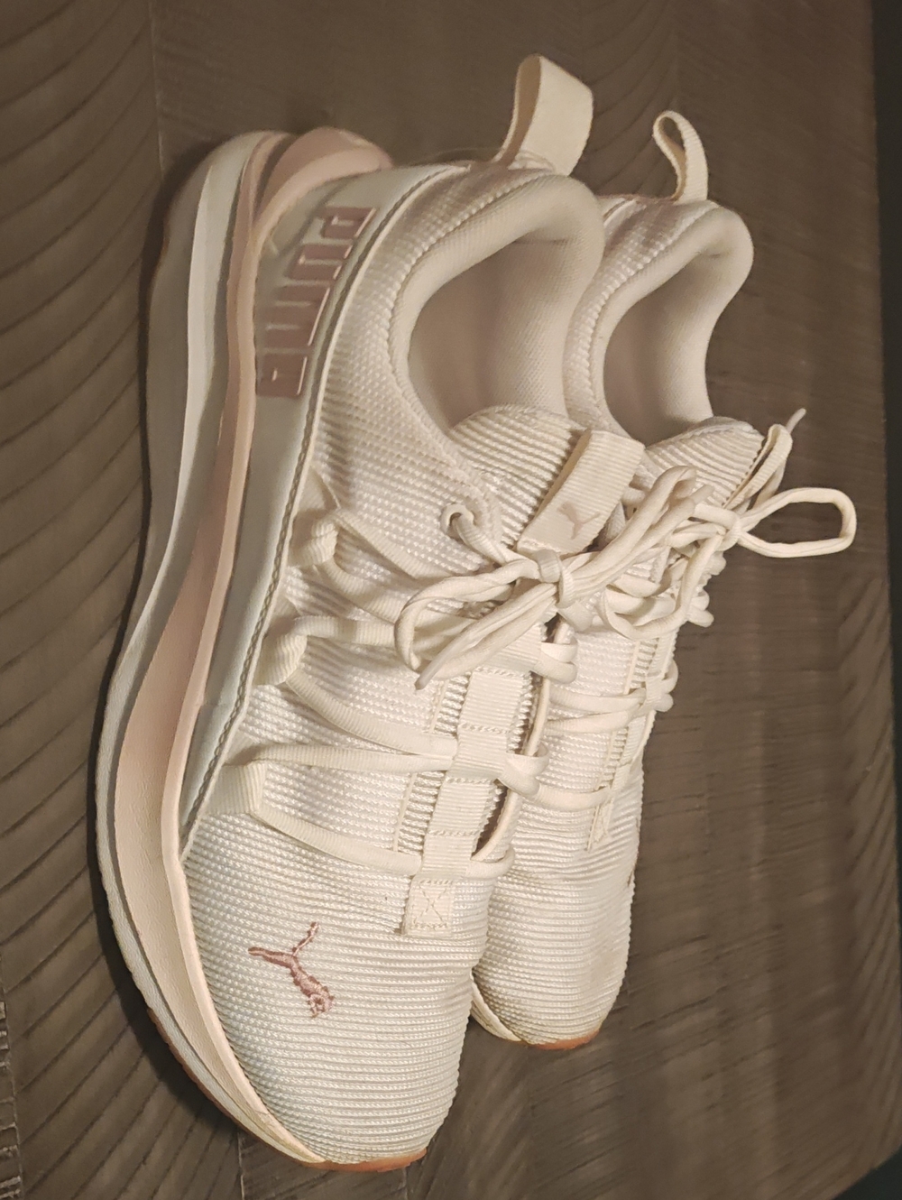 Puma Women's Cream & Light Pink Athletic Sneakers